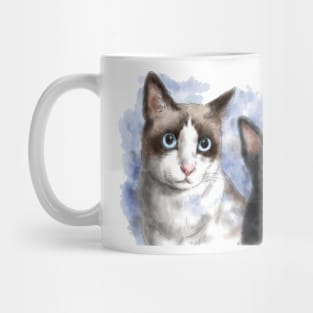 Cat pet portrait watercolor painting Mug